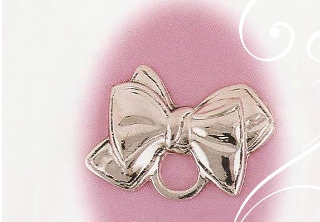 Silver Bow Pacifier Holder