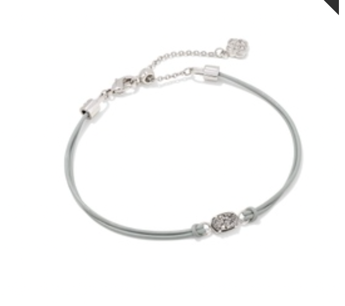 Kendra Scott Emilie Corded Drusy Bracelet in Silver