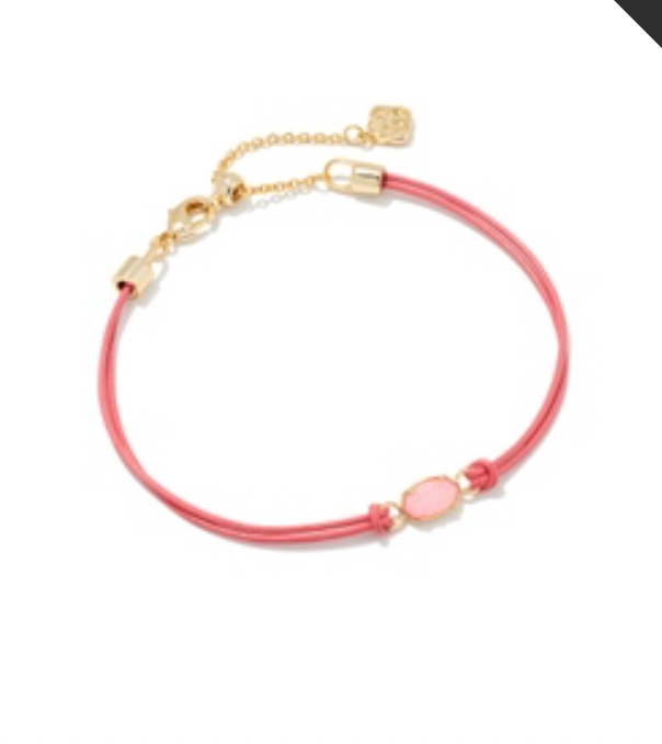 Kendra Scott Emilie Corded Drusy Bracelet in Light Pink