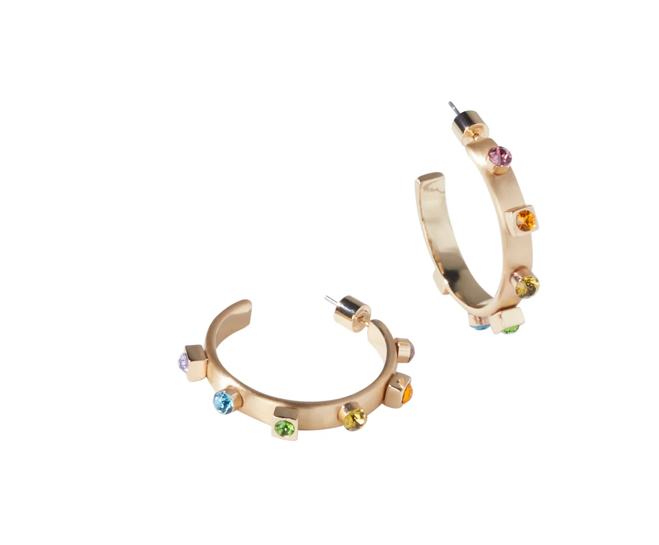 Smith & Co. Gold Metal Jewel Hoop - Multicolor