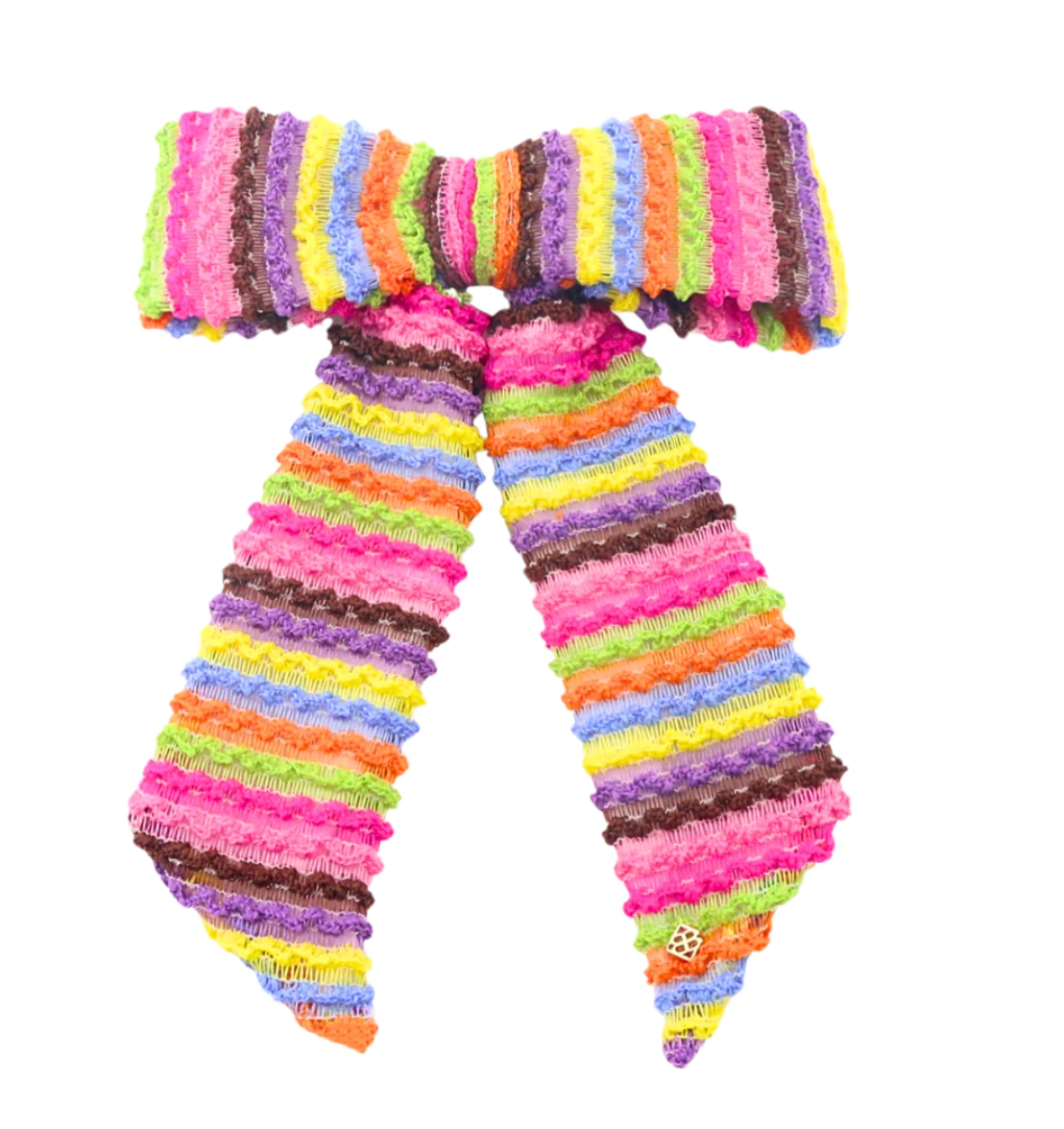 Brianna Cannon Fiesta Ruffle Rainbow Bow Barrette