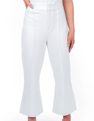 Emily McCarthy Saylor Pant in White Ponte