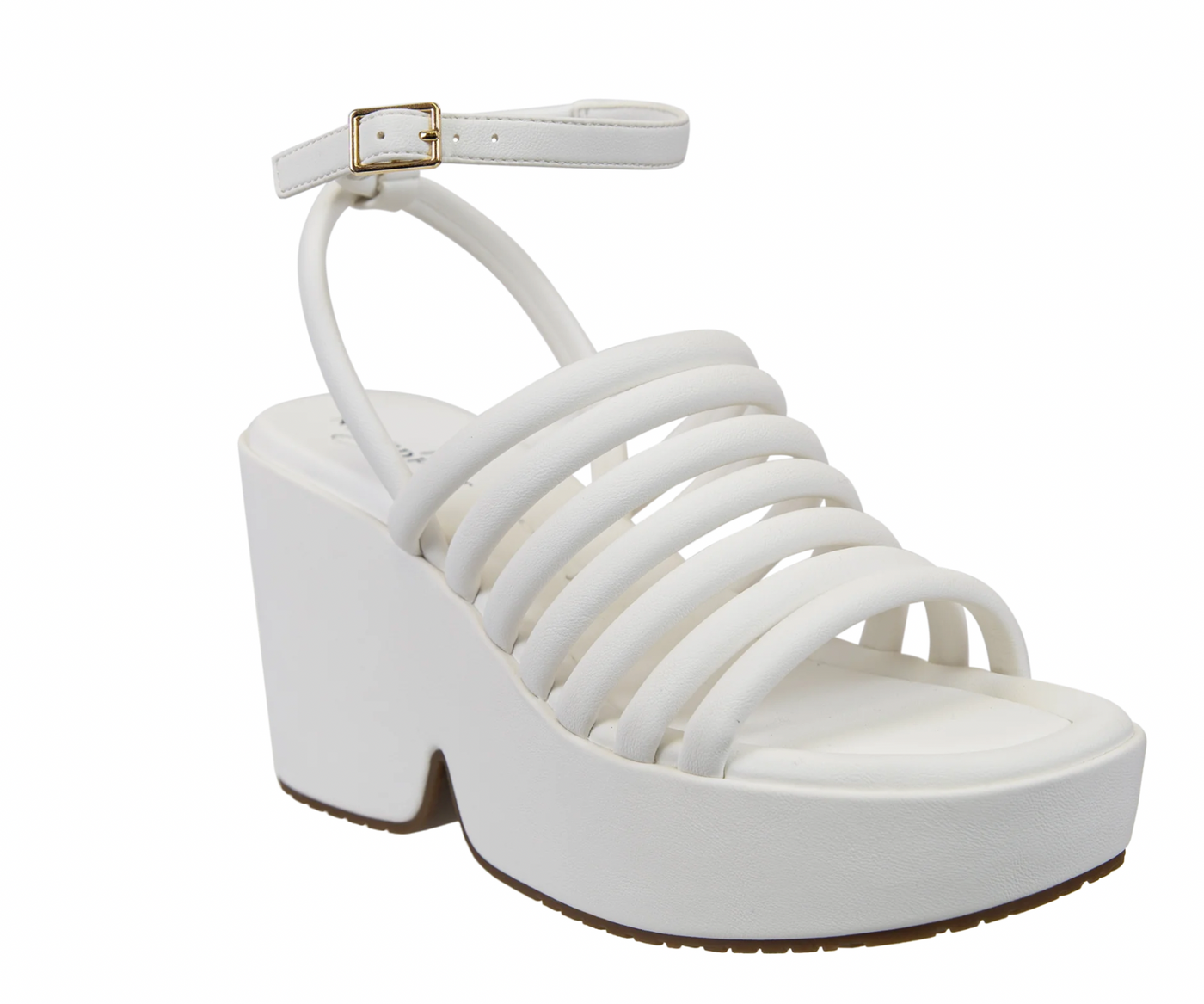 NakedFeet Antipode White Heeled Sandal