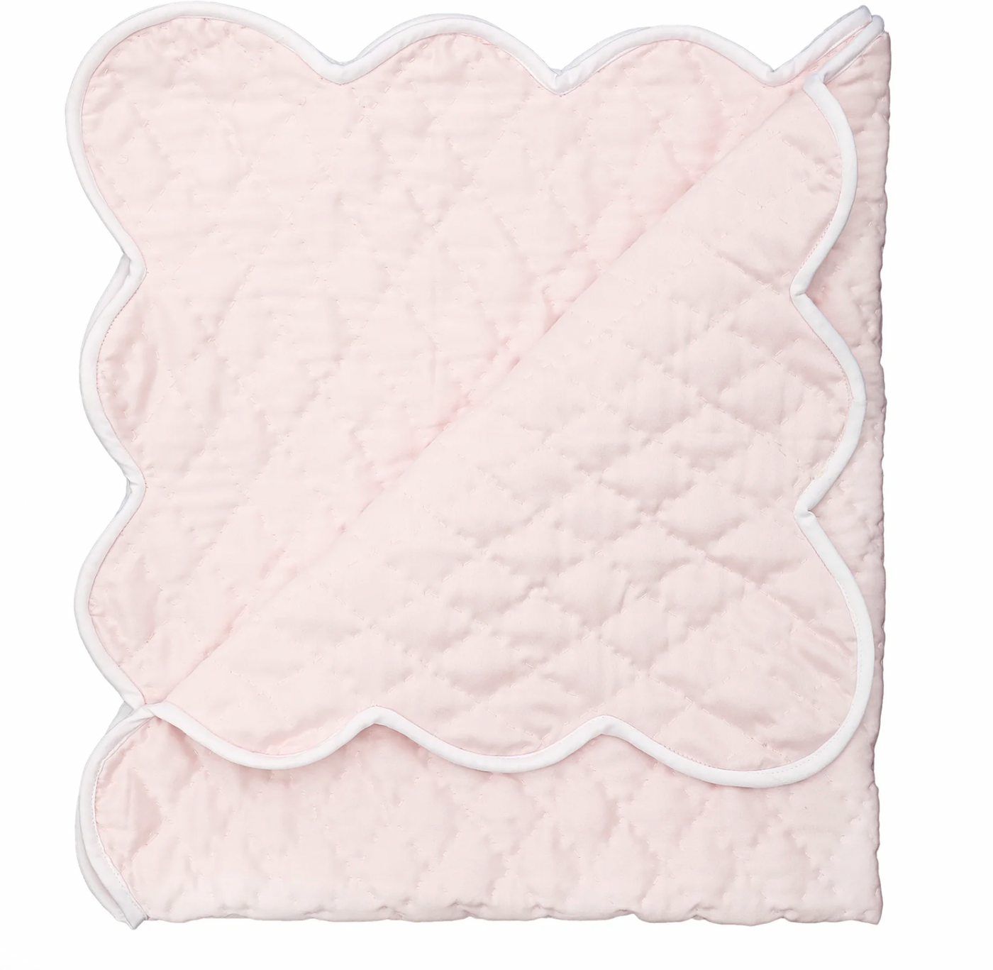 Lenora Pink Quilted Satin Baby Blanket