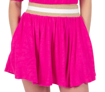 Emily McCarthy Swing Short in Pink Cabernet Terry