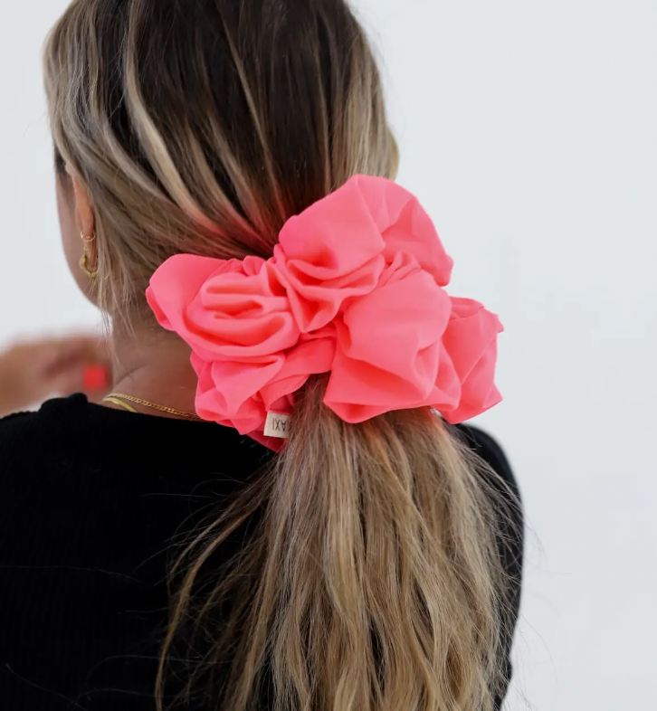 Neon Pink Jumbo Scrunchie