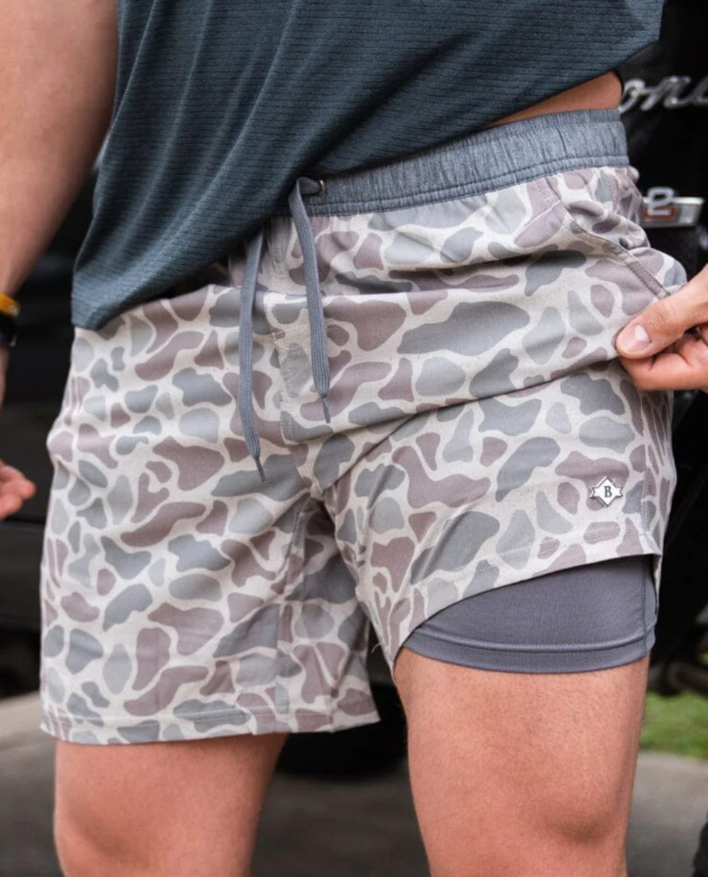 Burlebo Athletic Short - Classic Deer Camo- 5.5"