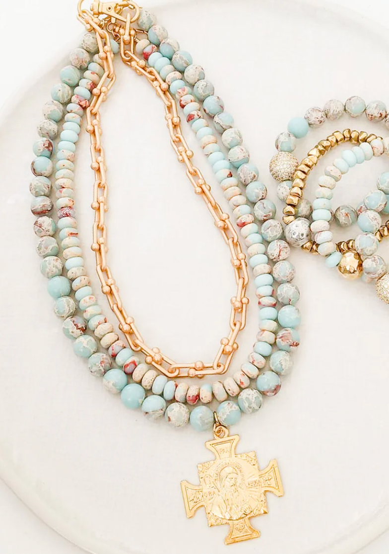 Virtue Jewelry Sea Gemstone St Ben Necklace