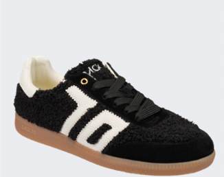 Back70 Streetwear Retro Teddy Sneaker in Black/White