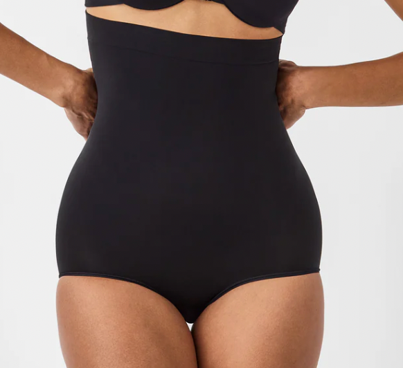 SPANX Seamless Power Sculpting High-Waisted Brief- Very Black