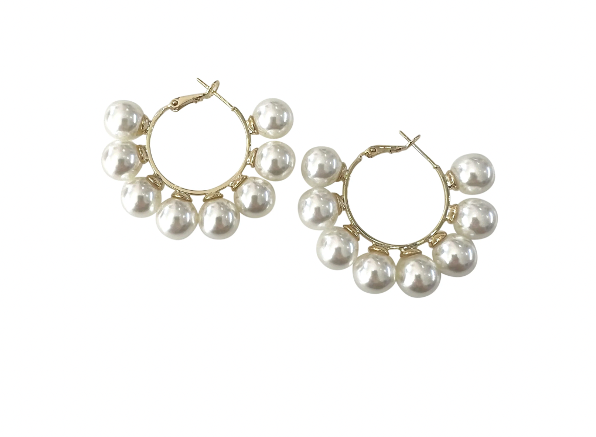 Gemelli Pearl Outside Hoop