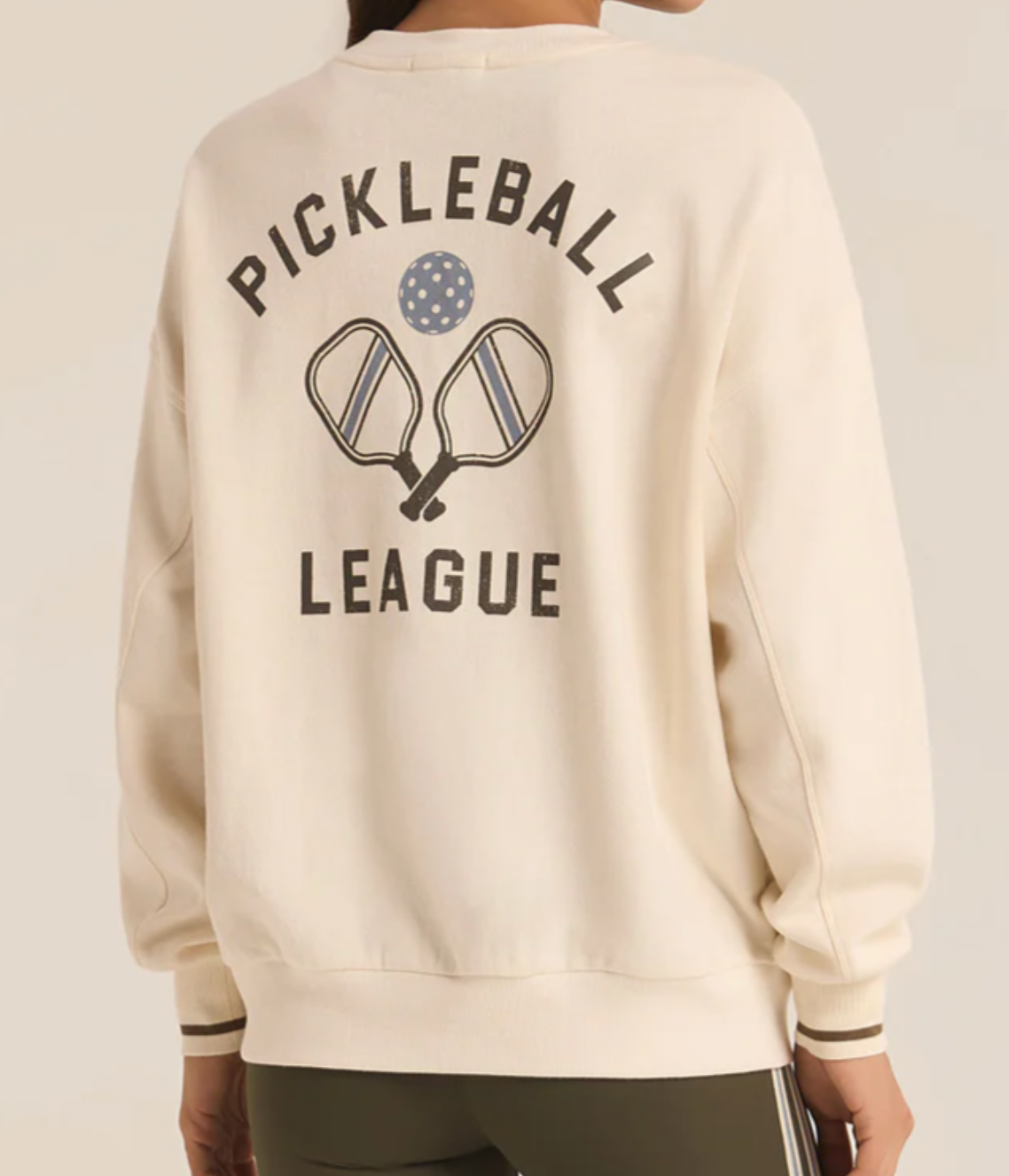 Z Supply Pickleball Sweatshirt in Sandstone