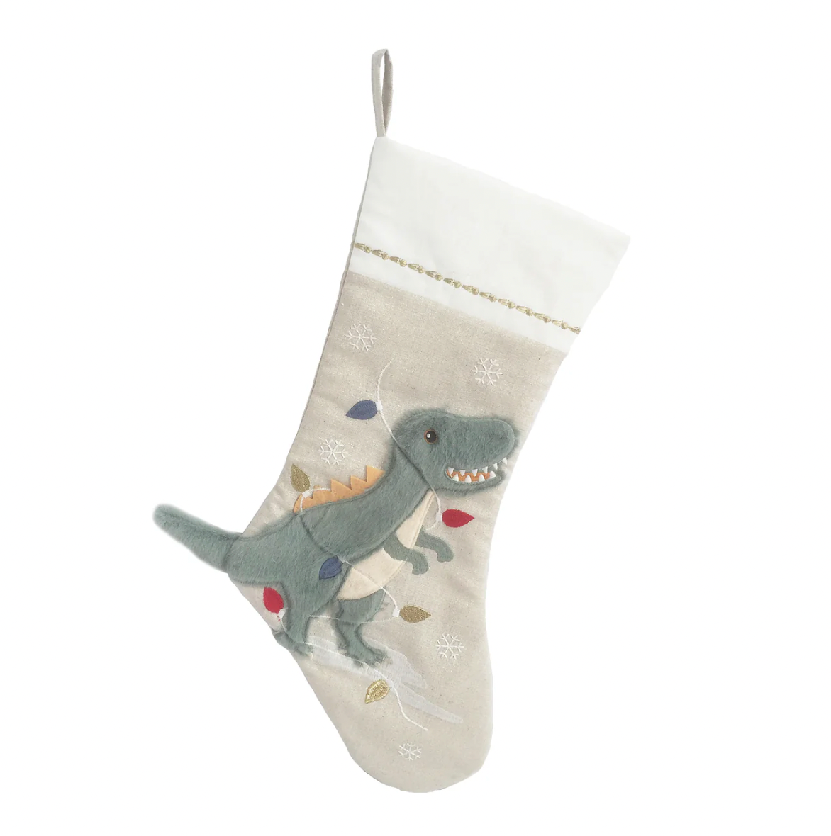 Mon Ami Festive Dino Christmas Stocking