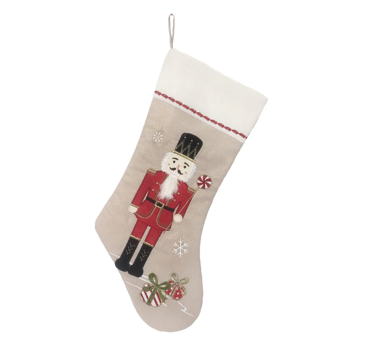 Mon Ami Red Nutcracker Christmas Stocking