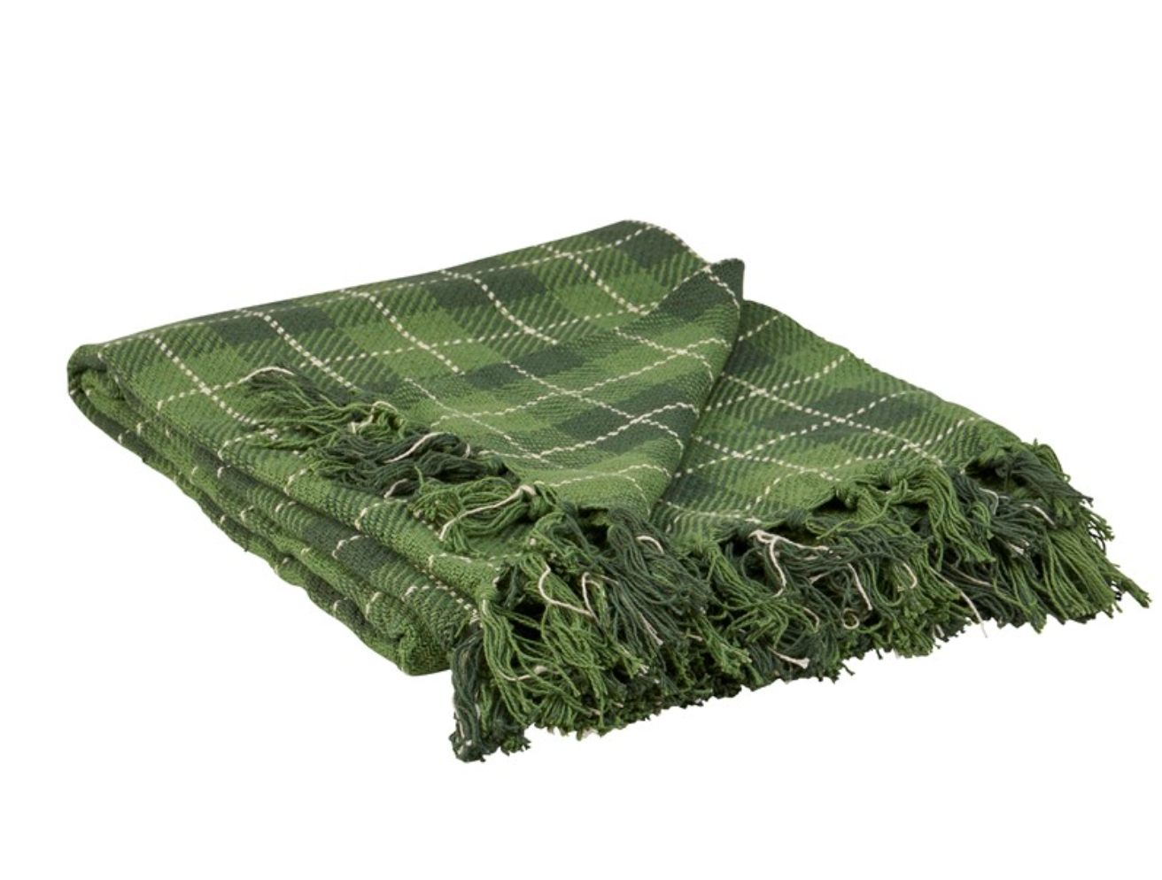 PBK Green Tartan Throw