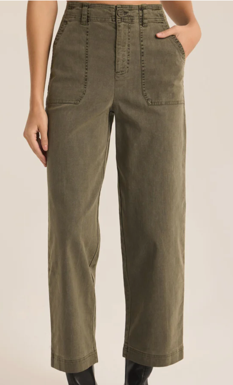 Z Supply Bobbi Washed Pant in Grape Leaf