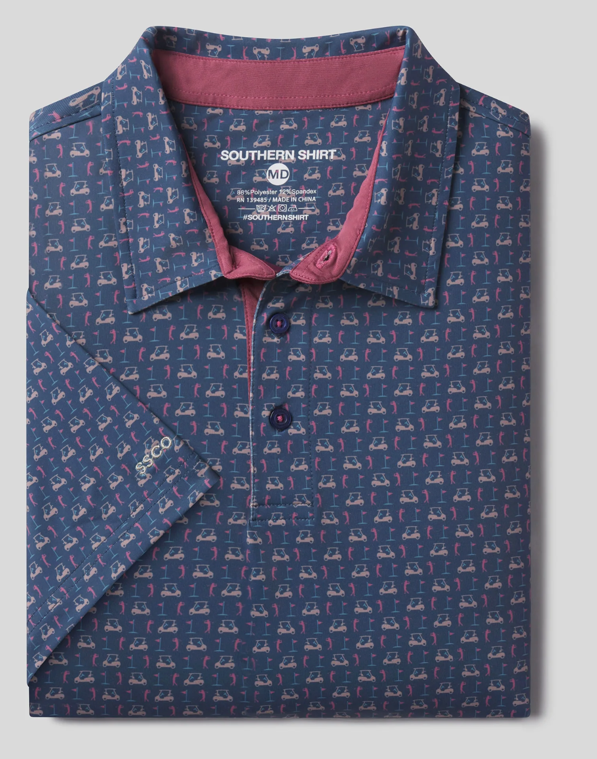 Southern Shirt Perfect Round Printed Polo- Dusk