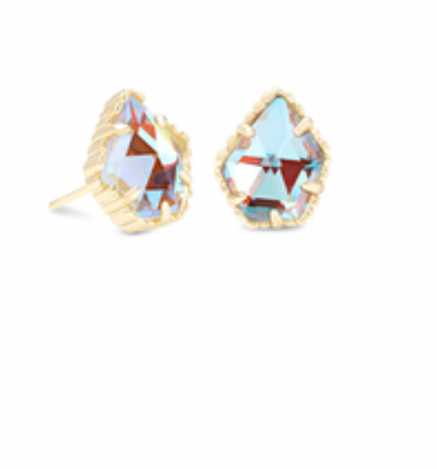 Kendra Scott Tessa Gold Stud Earrings in Dichroic Glass