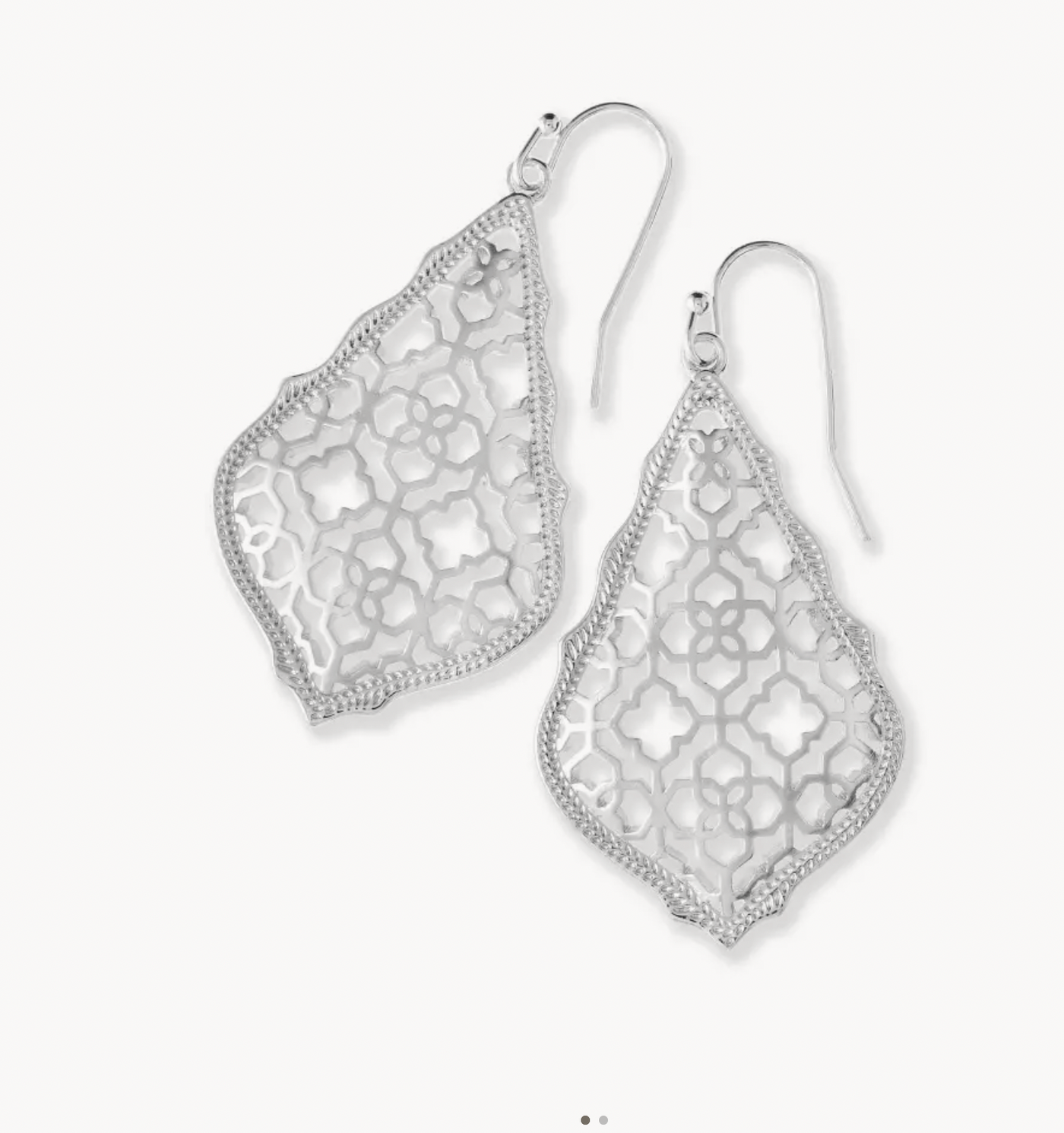 Kendra Scott Addie Silver Drop Earrings in Silver Filigree Mix