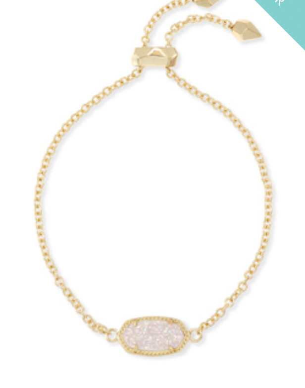 Kendra Scott Elaina Delicate Chain Bracelet in Iridescent Drusy