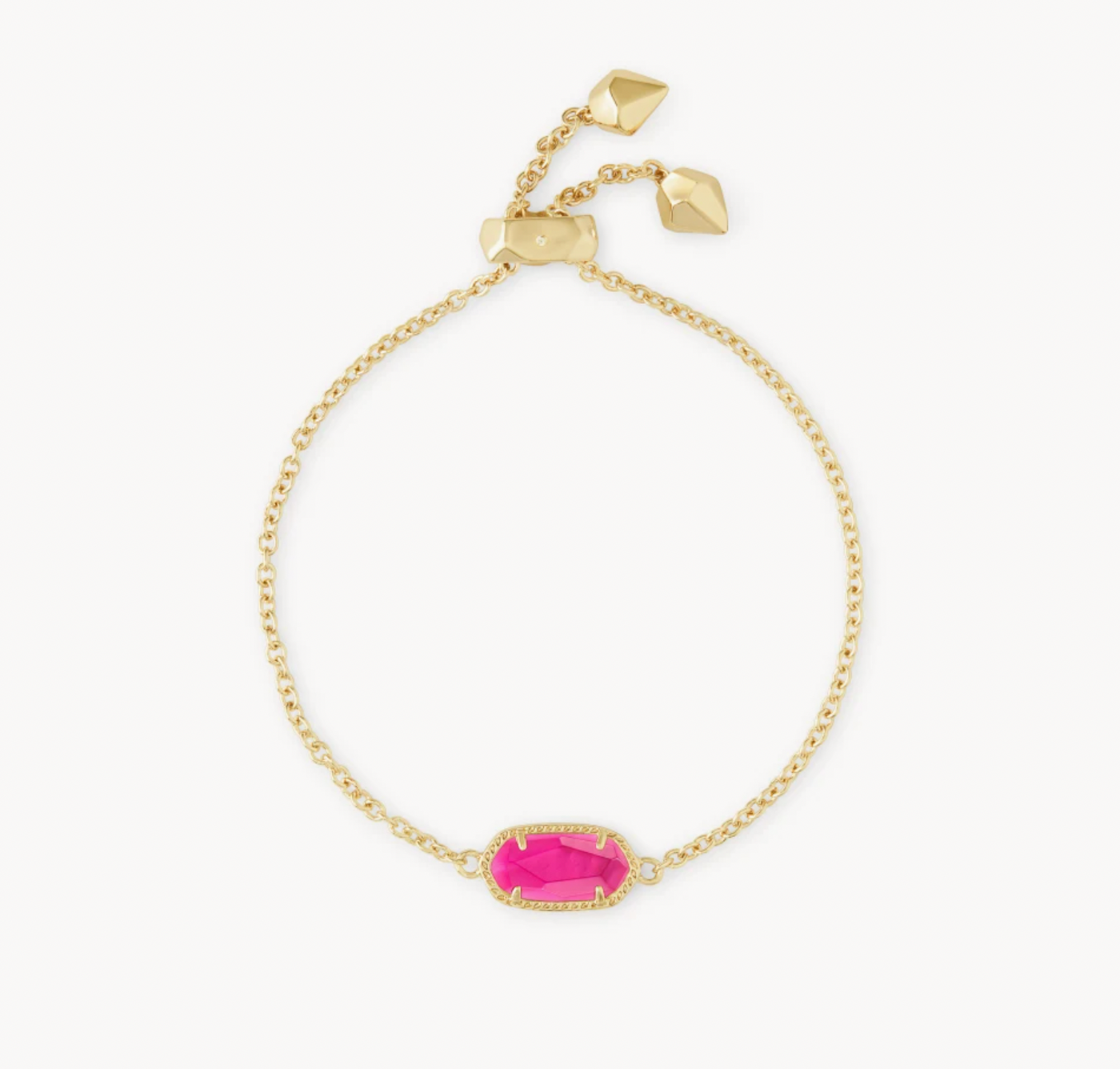 Kendra Scott Elaina Gold Adjustable Chain Bracelet in Azalea Illusion