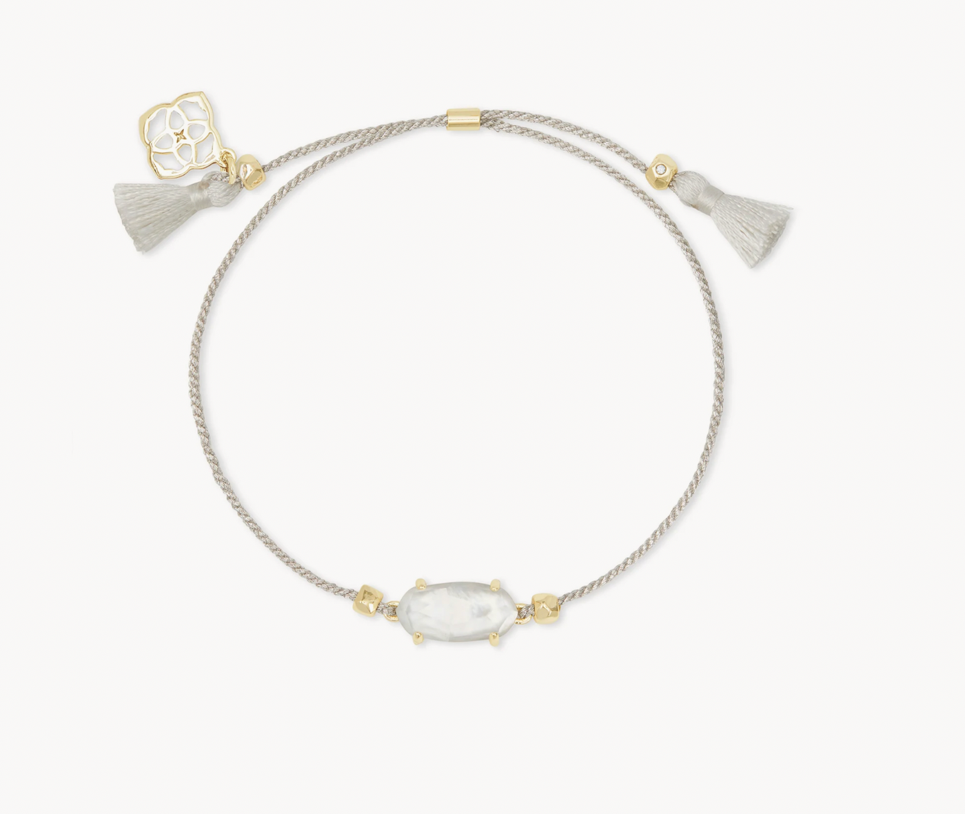 Kendra Scott Everlyne Silver Cord Friendship Bracelet in Ivory Mother-of-Pearl