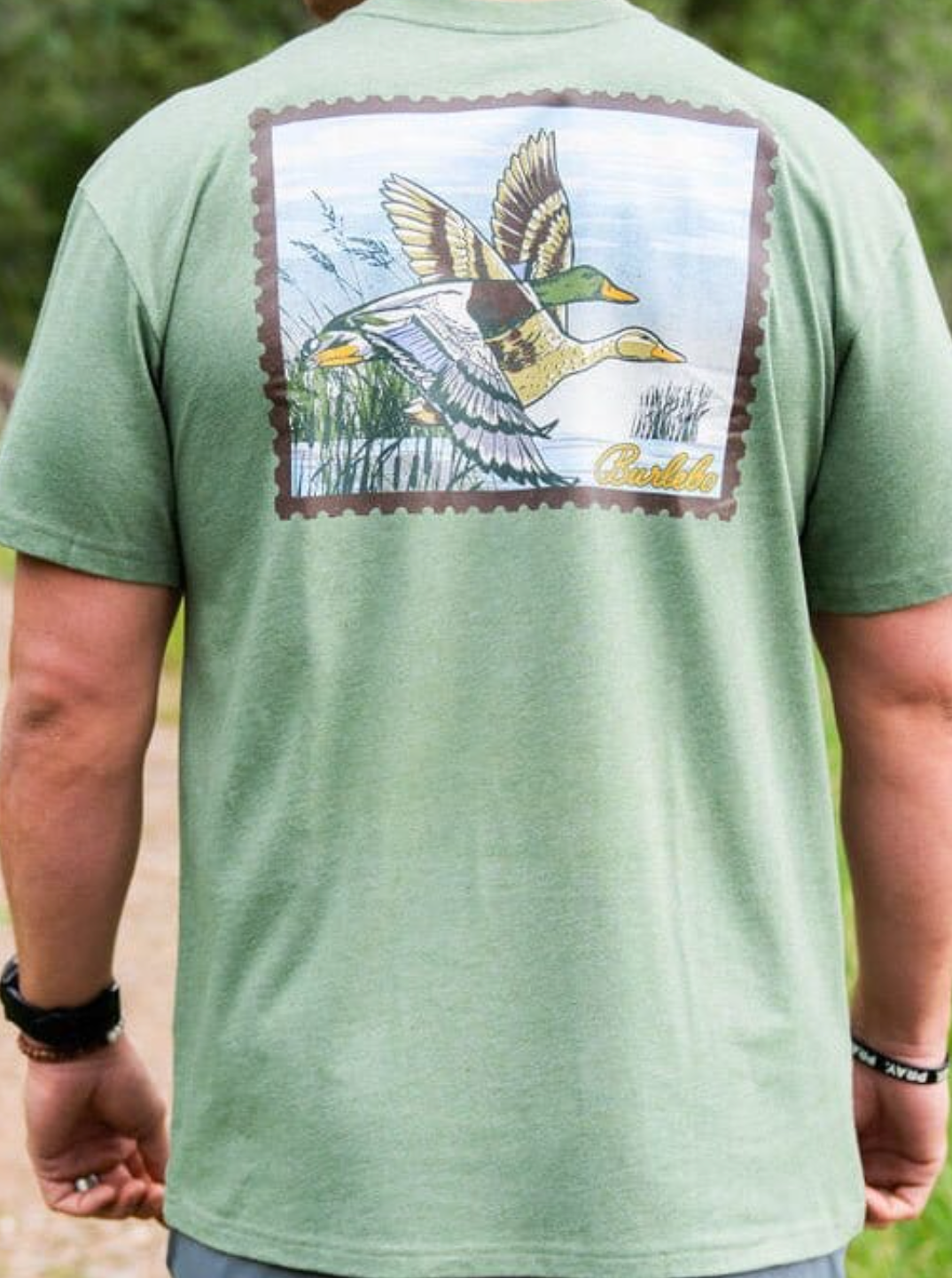 Burlebo Vintage Duck Stamp Tee- Heather Olive