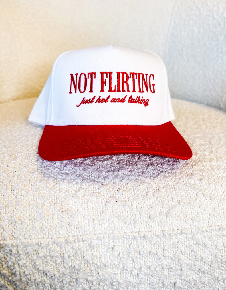 The Happiest Not Flirting Hat in Red