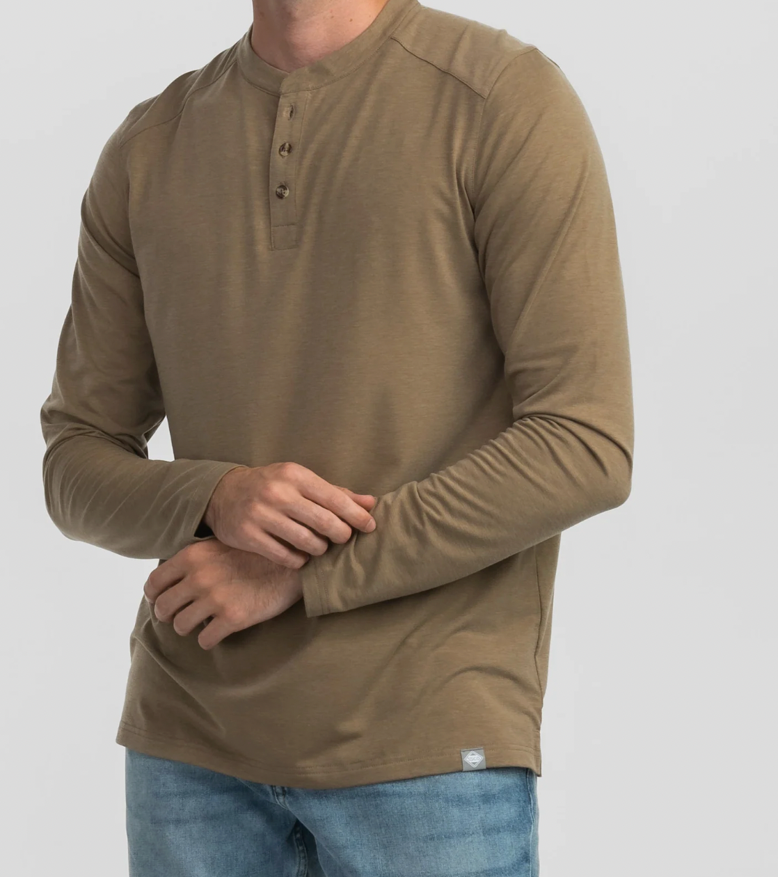 Southern Shirt Max Comfort Henley LS- Caribou