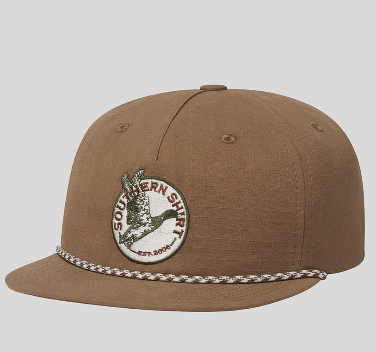 Southern Shirt Ripstop 5 Panel Snapback in Caribou