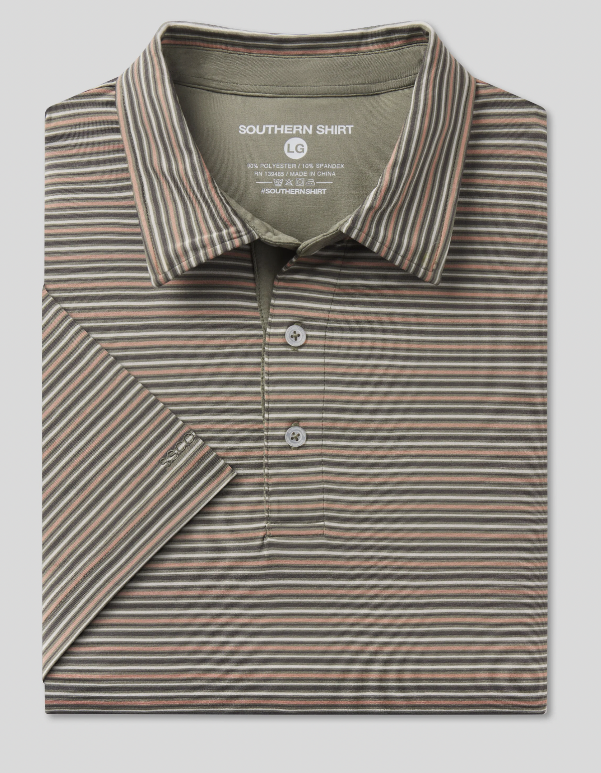 Southern Shirt Sawgrass Stripe Polo - Duck Blind