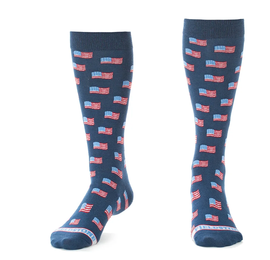 Fieldstone American Flag Logo Icon Socks