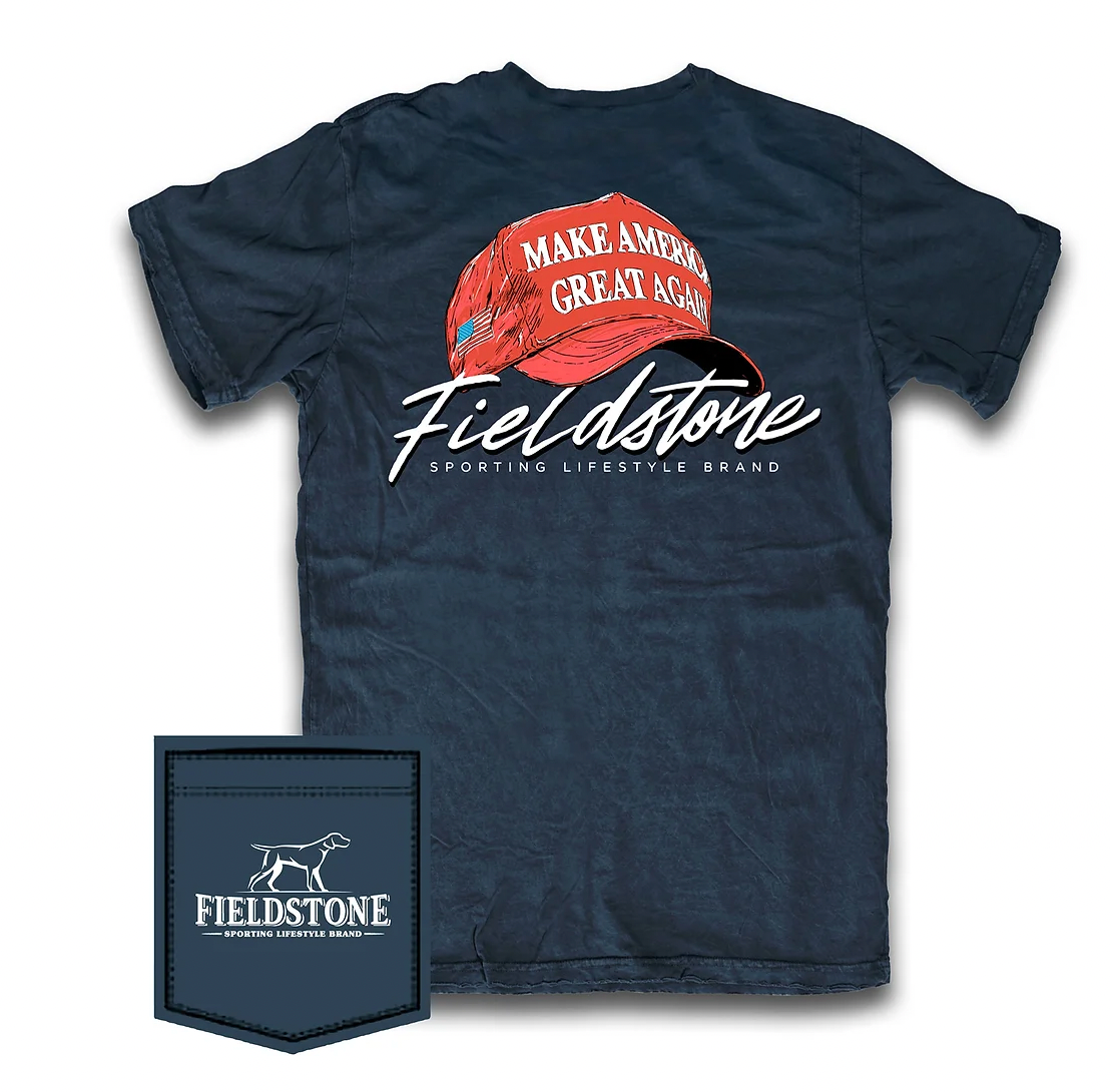 Fieldstone Trump Snapback Tee- Navy