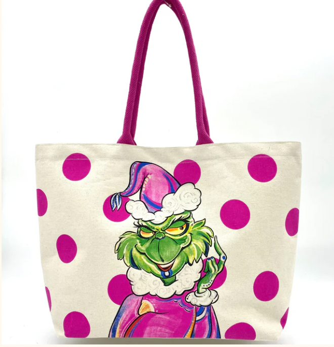 Guess & Co. Pink Grinch Tote Bag