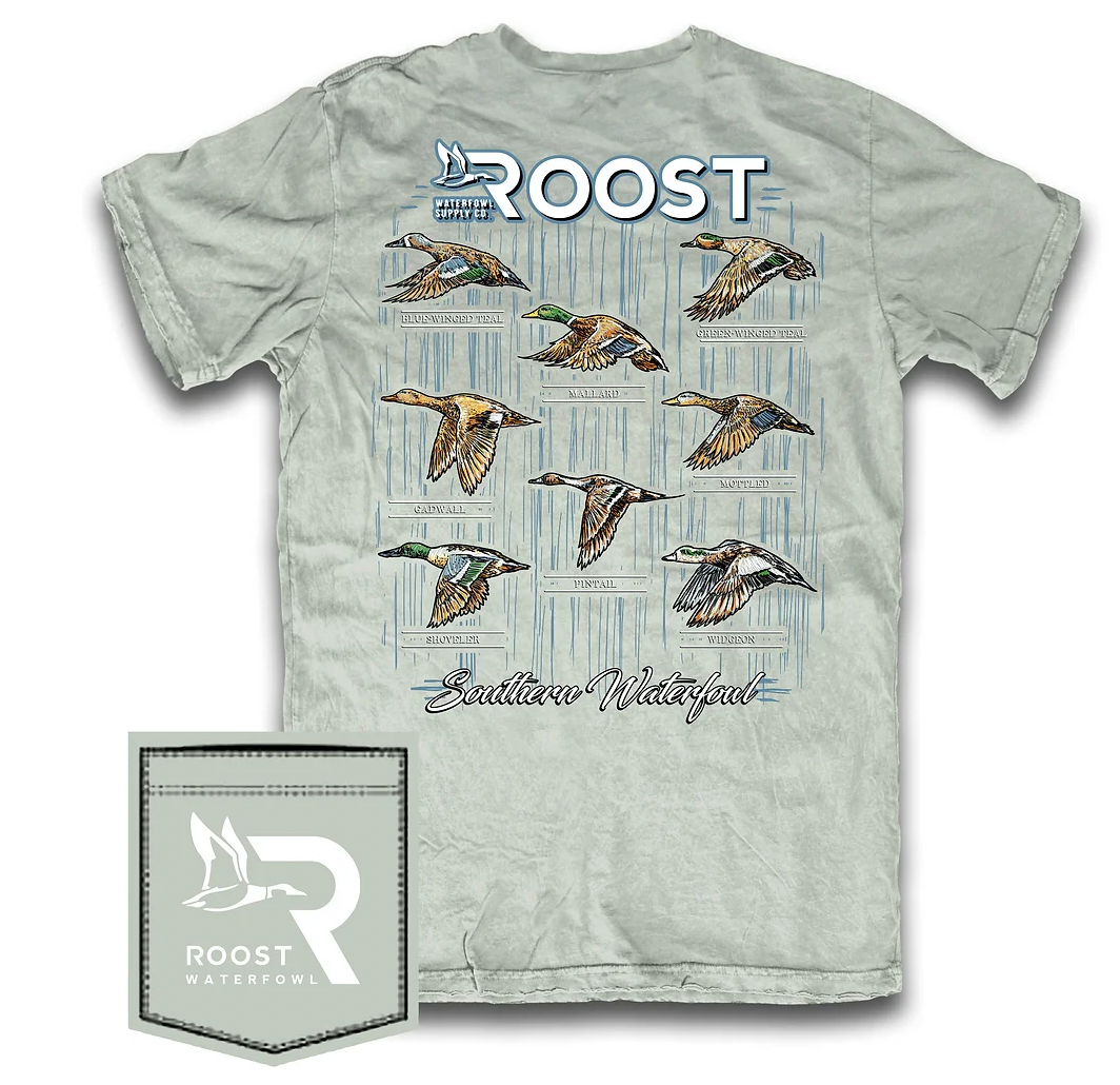 Roost Youth Southern Waterfowl Tee- Bay