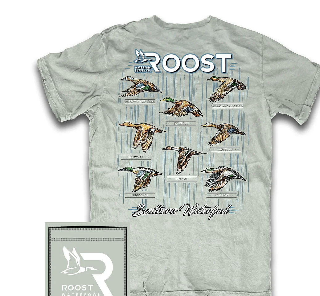 Roost Southern Waterfowl Tee- Bay