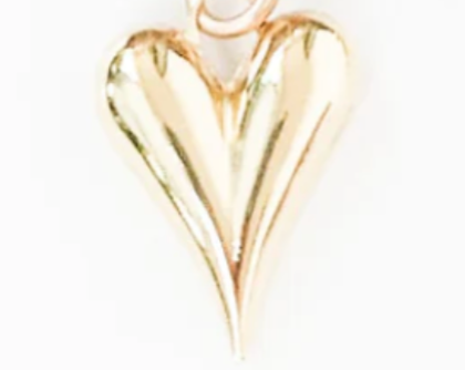 Virtue Jewelry Gold Puffy Heart Charm