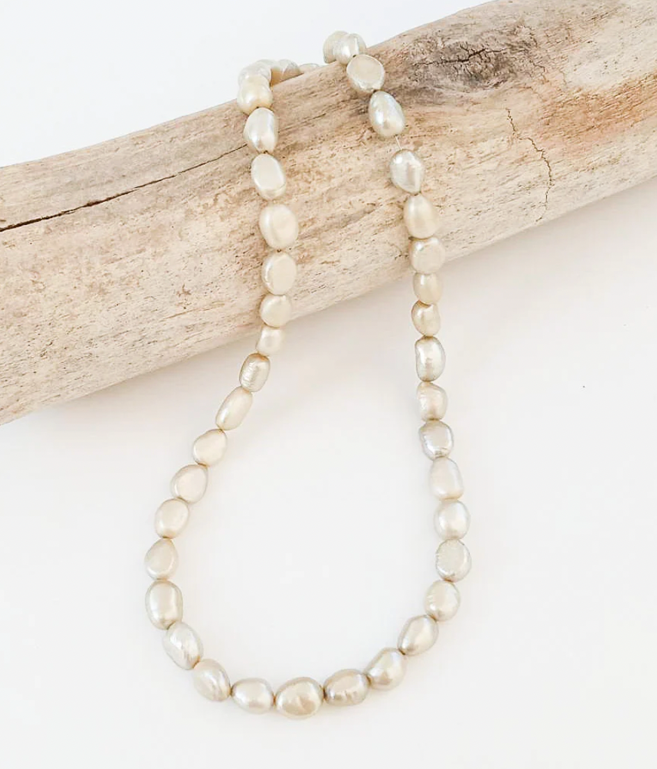 Virtue Jewelry Taupe Pearl Necklace