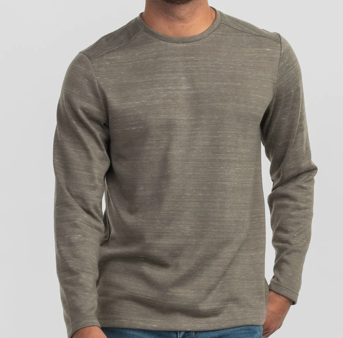 Southern Shirt Elevated Layering Crewneck LS- Deep Woods