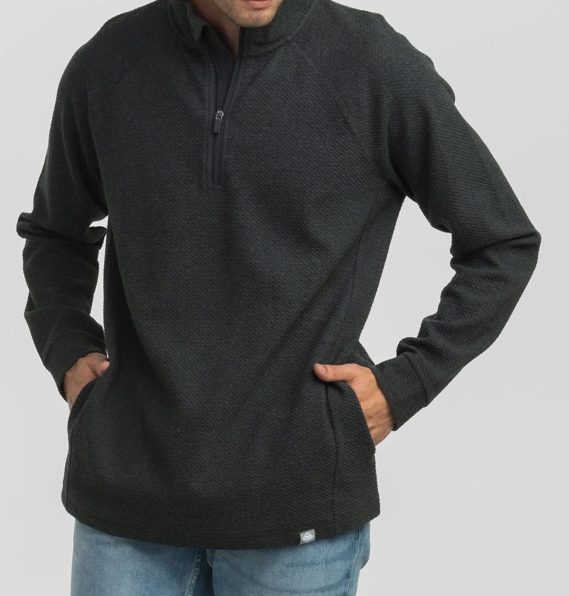 Southern Shirt Dallas Performance Quarter Zip- Charcoal