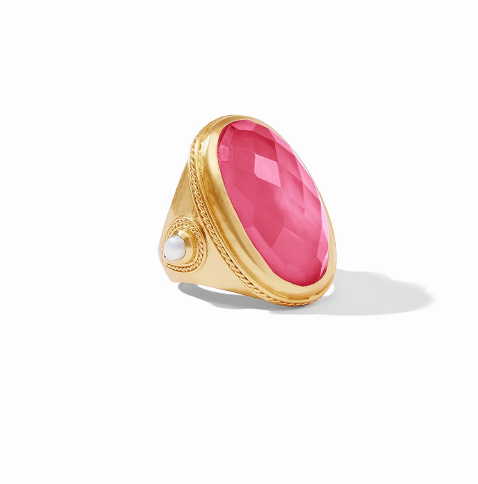 Julie Vos Cannes Statement Ring- Iridescent Raspberry