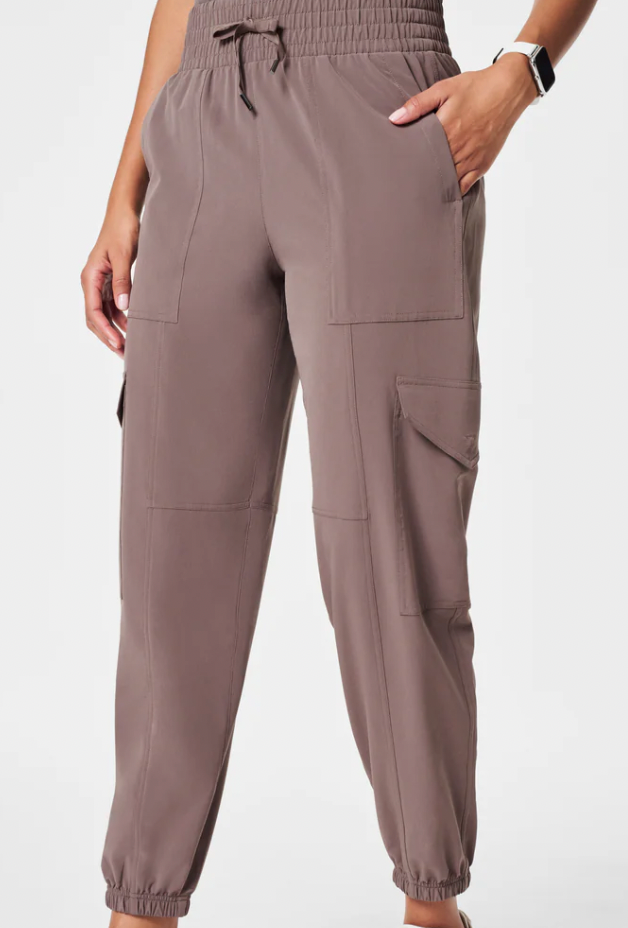 SPANX On the Move Cargo Jogger Pant- Smoke