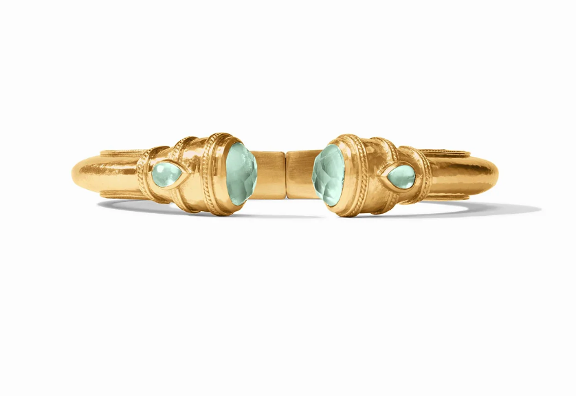 Julie Vos Cannes Demi Cuff - Iridescent Aquamarine Blue