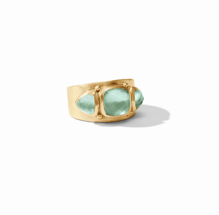 Julie Vos Aquitaine Ring- Iridescent Aquamarine Blue