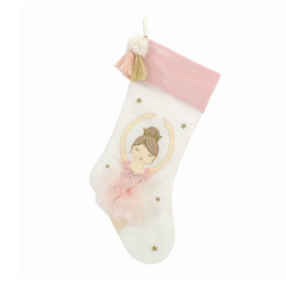 Mon Ami Tassled Ballerina Christmas Stocking