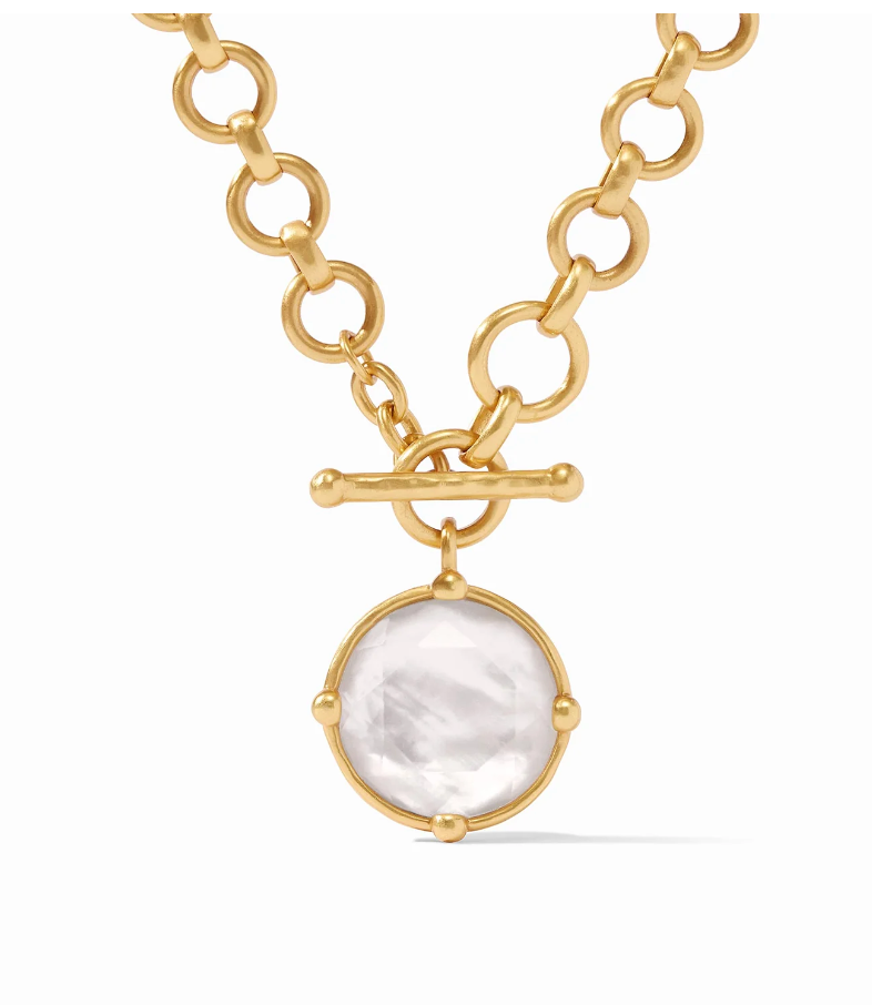 Julie Vos Honeybee Demi Necklace- Iridescent Clear Crystal