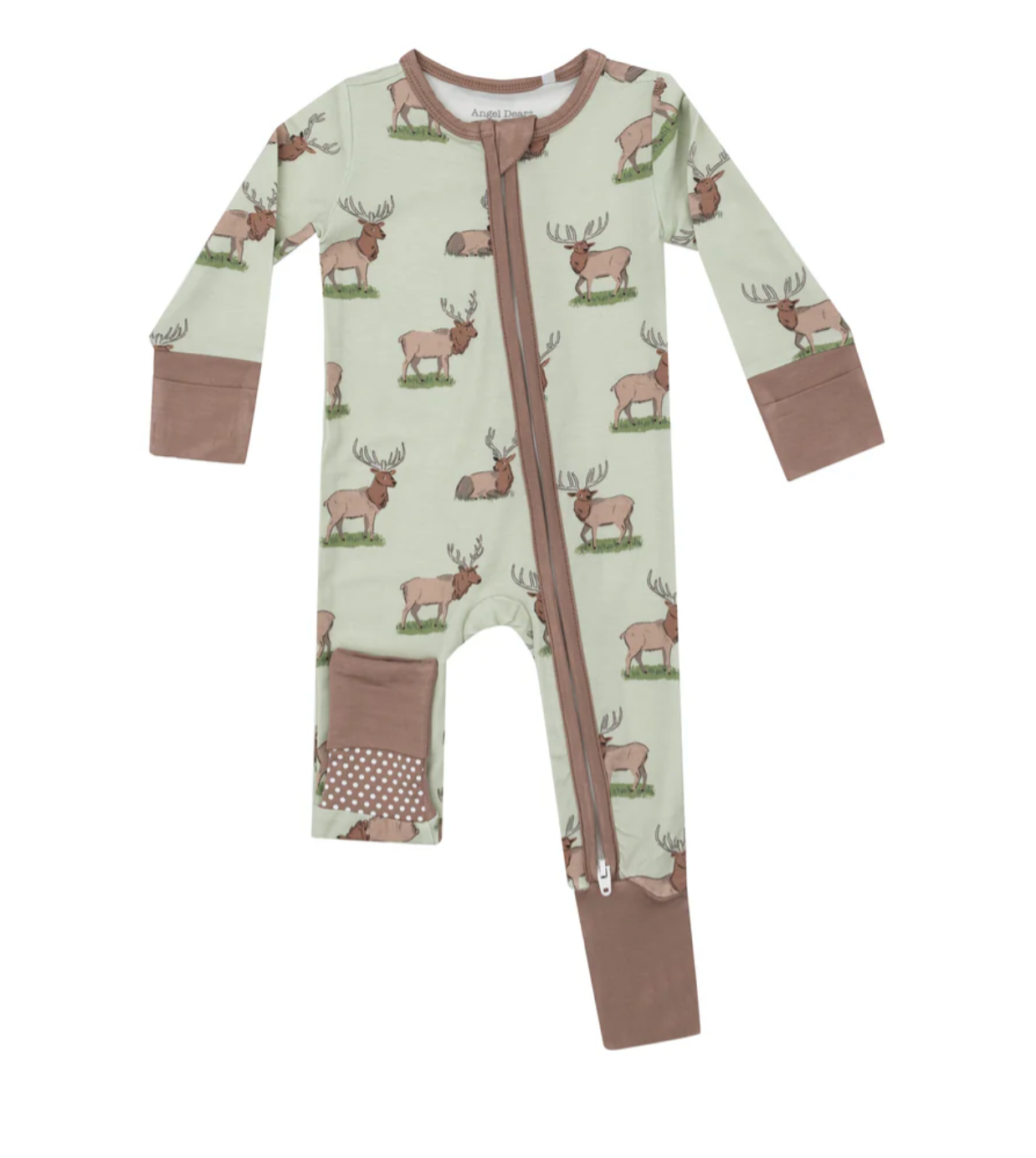 Angel Dear 2 Way Zipper Romper- Elk