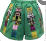 Queen of Sparkles Green Nutcracker Band Shorts