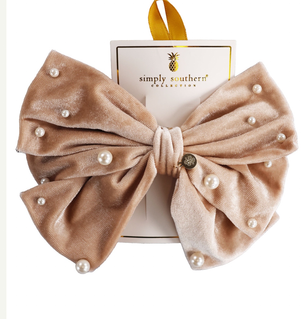 Simply Southern Cream Pearl Bow