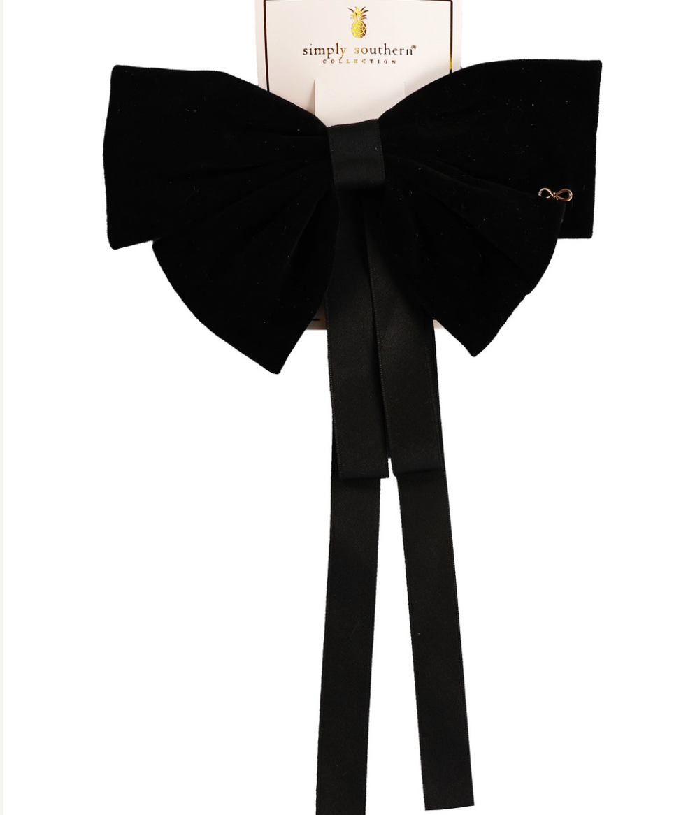 Simply Southern Black Ribbon Bow